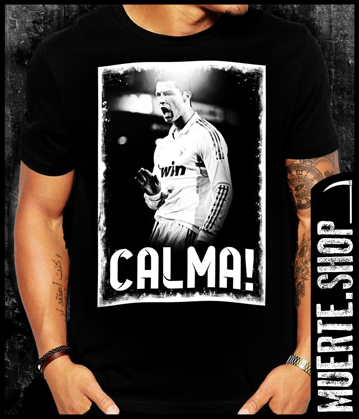 Черна тениска CRISTIANO RONALDO CALMA Черна тениска CRISTIANO RONALDO CALMA